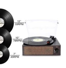 Record Master T218 Wooden Clasic Venge Bluetooth Özellikli Pikap - 33, 45, 78 Devir *ÜCRETSİZ KARGO