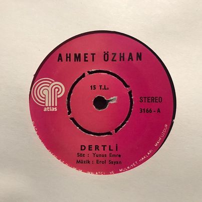 Ahmet Özhan Dertli Ölünceye Kadar 45lik Plak