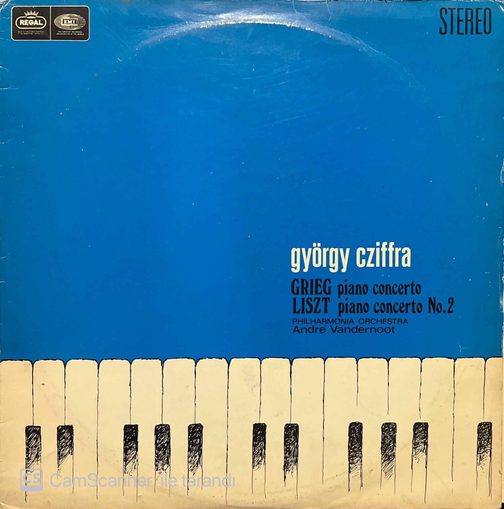 György Cziffra Grieg Liszt Piano Concerto LP Klasik Plak