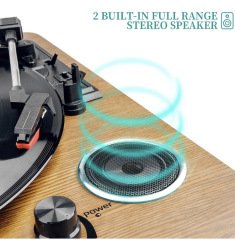 *ÜCRETSİZ KARGO Record Master TT249 Retro Pikap Bluetooth + Mp3 Kayıt Özelliği Tüm Plakları Çalabilen Pikap 33, 45, 78 Devir