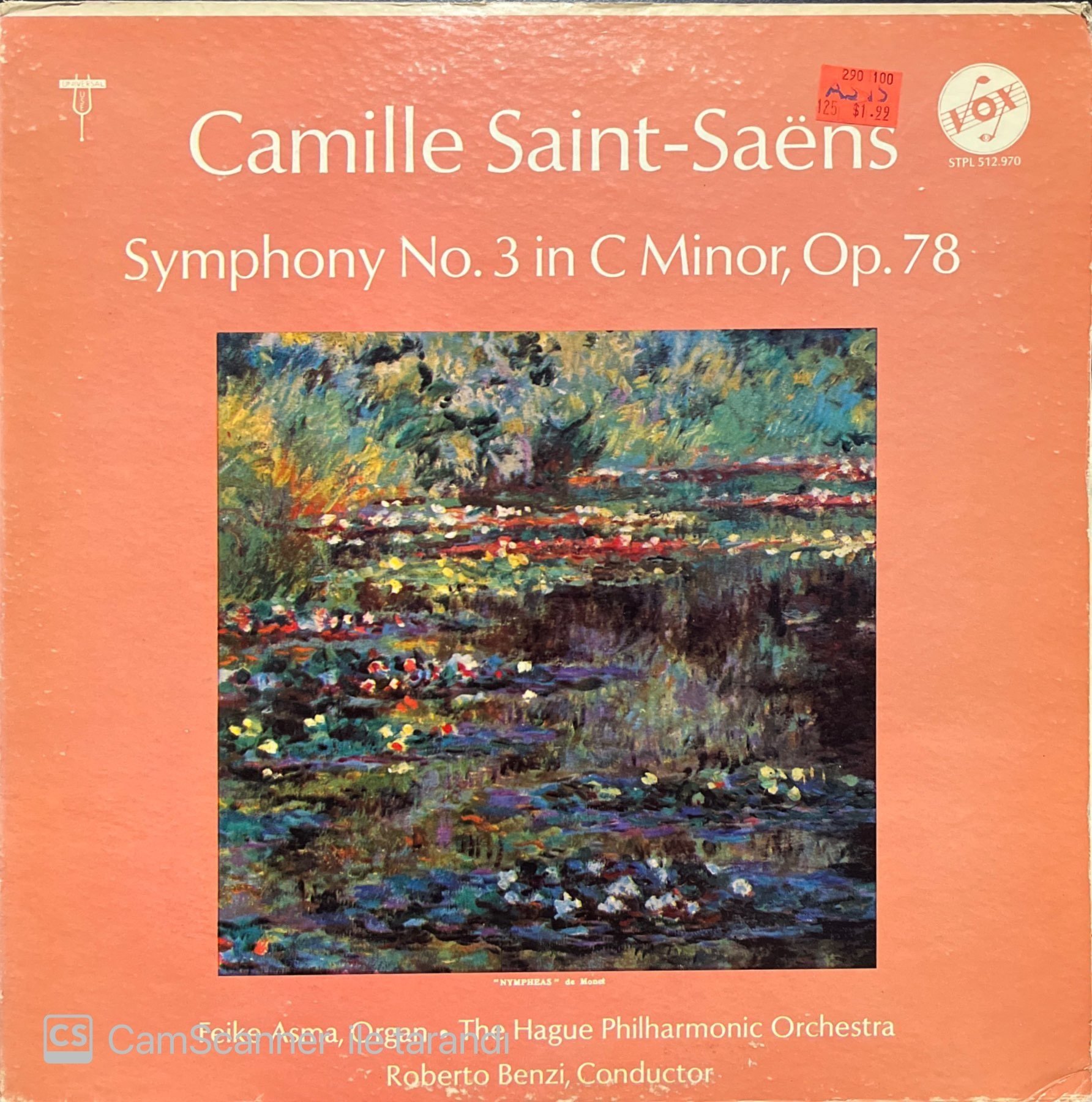 Camille Saint-Saens Symphony No.3 LP Klasik Plak