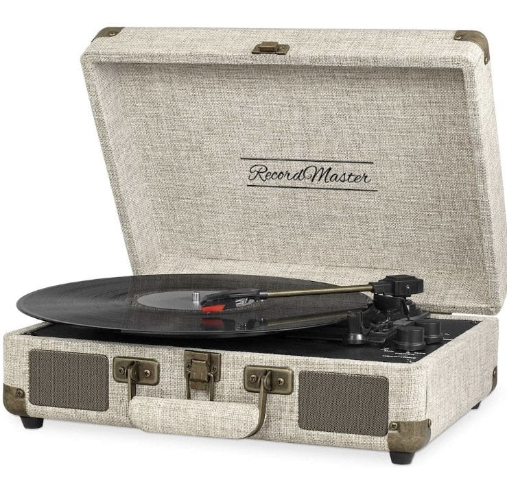 *ÜCRETSİZ KARGO Record Master St14012 Özel Kumaş Kaplama Retro Pikap 33, 45, 78 Devir