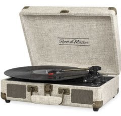 *ÜCRETSİZ KARGO Record Master St14012 Özel Kumaş Kaplama Retro Pikap 33, 45, 78 Devir
