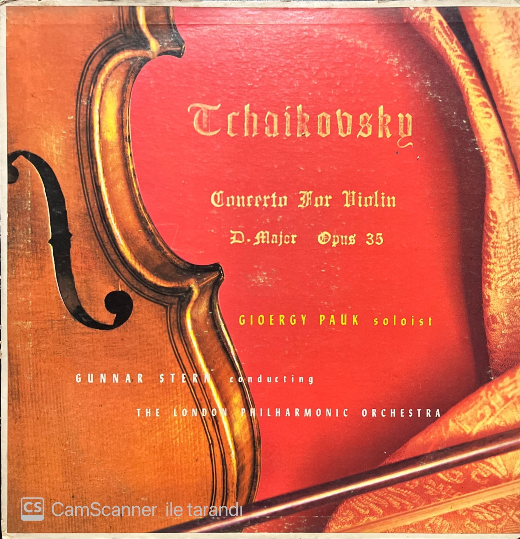 Tchaikovsky Concerto For Violin LP Klasik Plak
