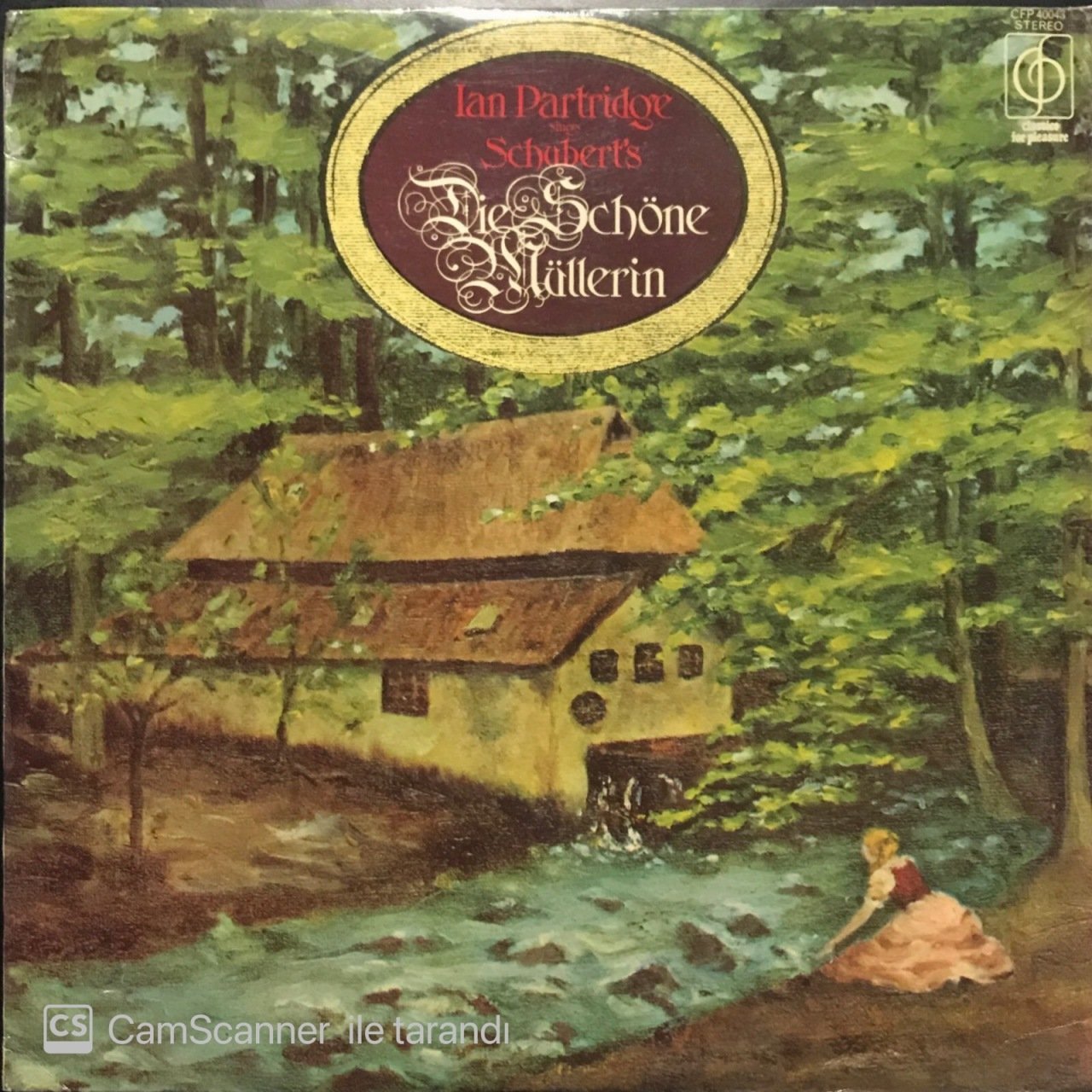 Ian Patridge Schubert's Die Schöne Müllerin LP Klasik Plak