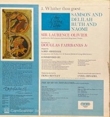 Whither Thou Goest Sir Laurence Olivier LP Klasik Plak