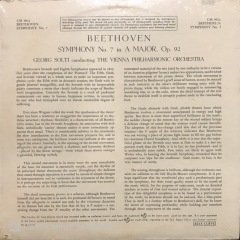 Beethoven Symphony No.7 Jelatininde Açılmamış Dönem Baskı LP Klasik Plak