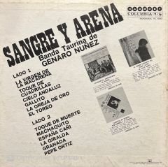 Banda Tauurina De Genaro Nunez Sangre Y Arena LP Plak