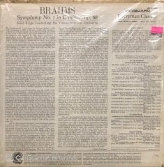 Brahms Symphony No.1 Jelatininde Açılmamış Dönem Baskı LP Klasik Plak