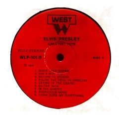 Elvis Presley Greatest Hits LP Plak