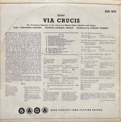 Liszt Via Crucis LP Klasik Plak