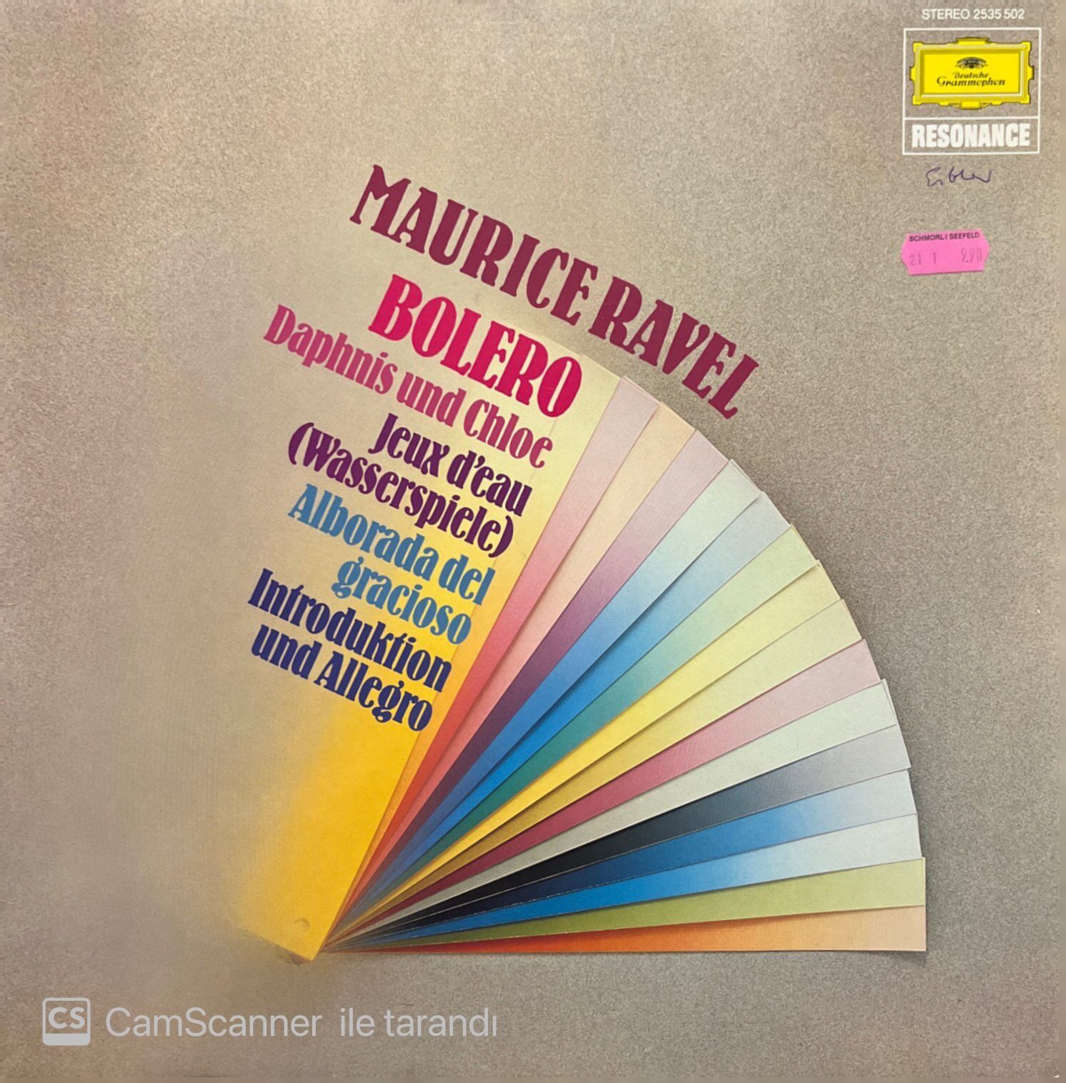 Maurice Ravel Bolero LP Plak