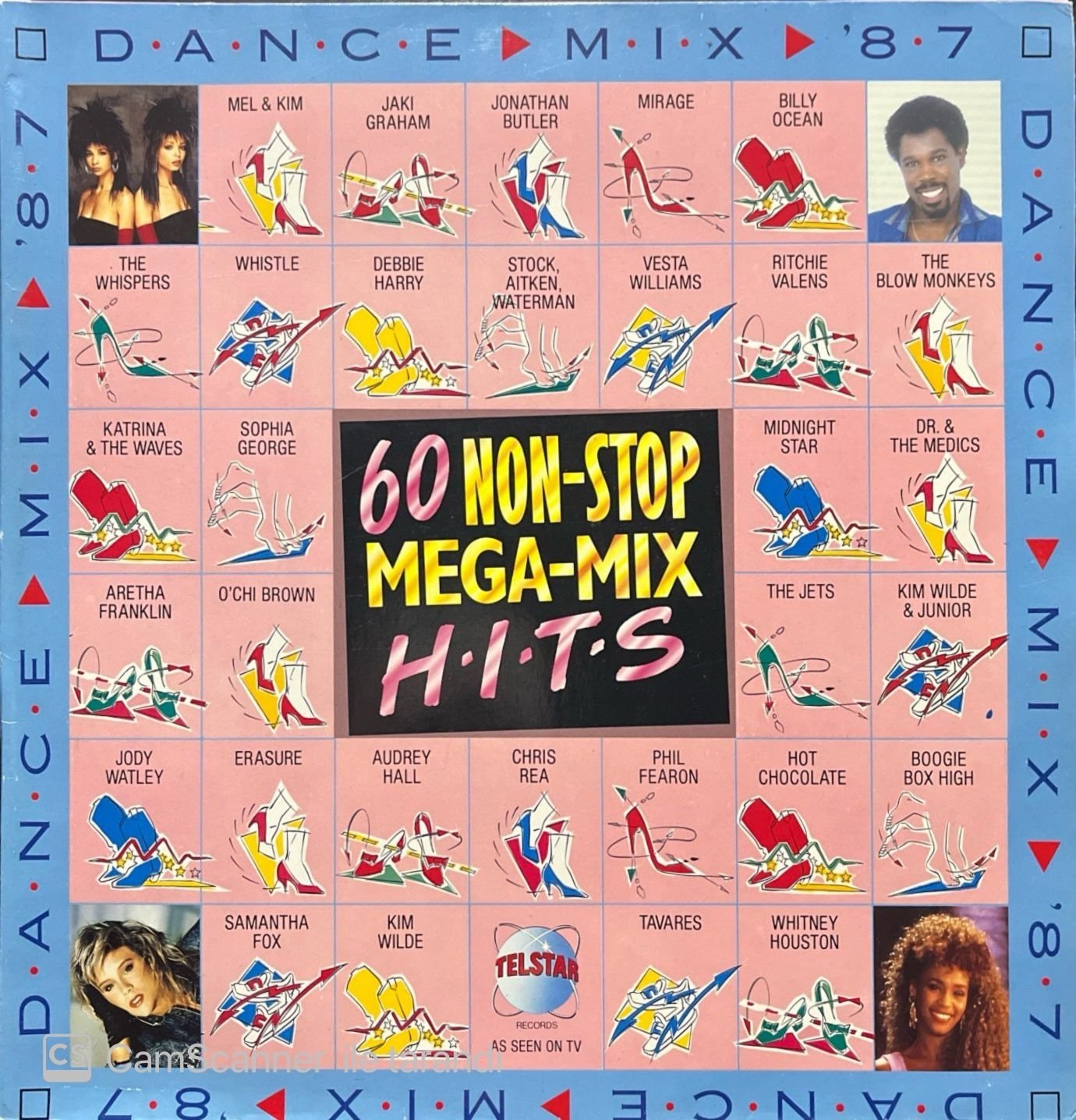 60 Non-Stop Mega-Mix Hits Dance Mix 87 Double LP Plak