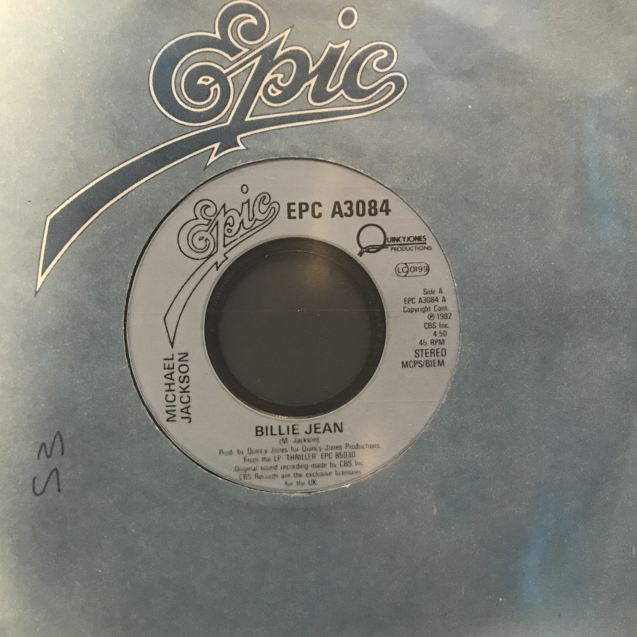 Michael Jackson Billie Jean 45lik Plak