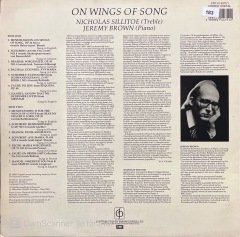 Nicholas Sillitoe On Wings Of Song LP Klasik Plak