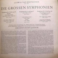 Beethoven Die Grossen Symphonien 3 LP Klasik Plak