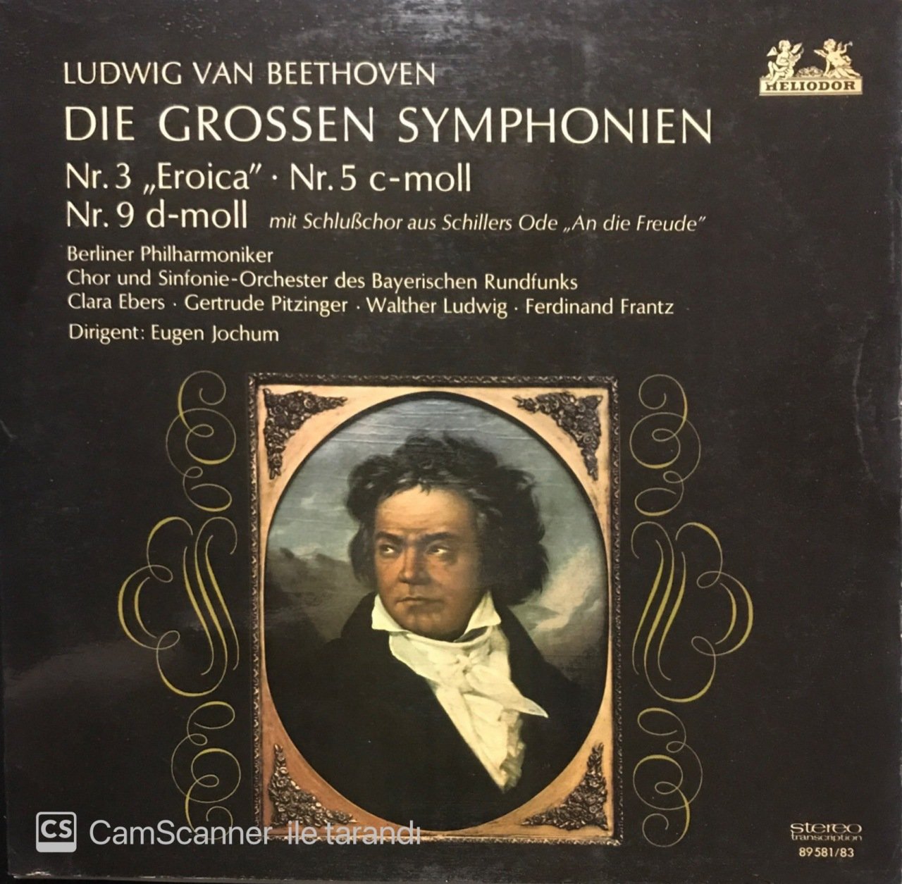 Beethoven Die Grossen Symphonien 3 LP Klasik Plak