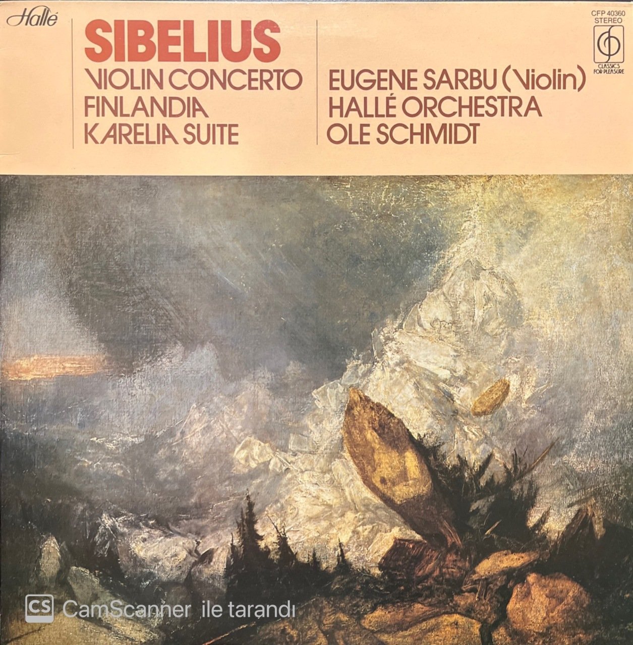 Sibelius Violin Concerto Finlandia Karelia Suite LP Klasik Plak