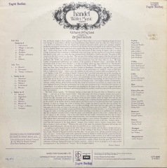 Handel Water Musik LP Klasik Plak