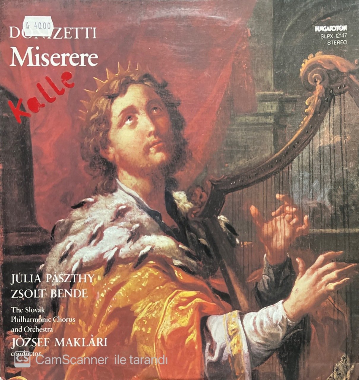 Donizetti Miserere LP Klasik Plak