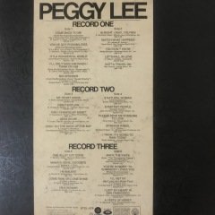 Peggy Lee 3 LP Box Set Plak