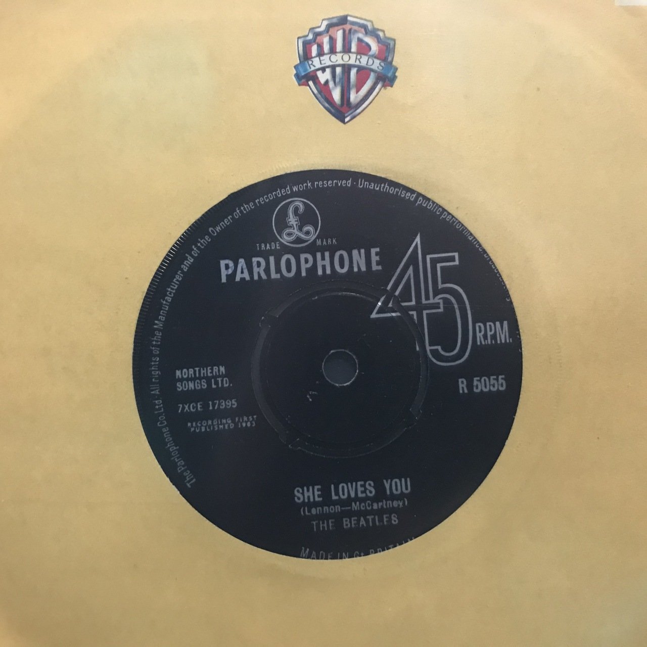 The Beatles She Loves You 45lik Plak