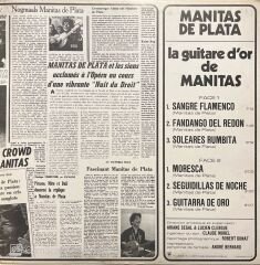 Manitas De Plata La Guitare D'or De Manitas LP Plak