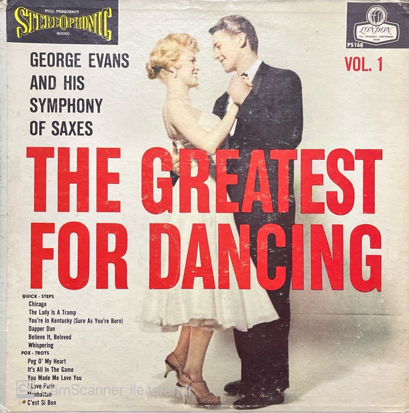 George Evans And His Orchestra Of Saxes The Greatest For Dancing LP Plak