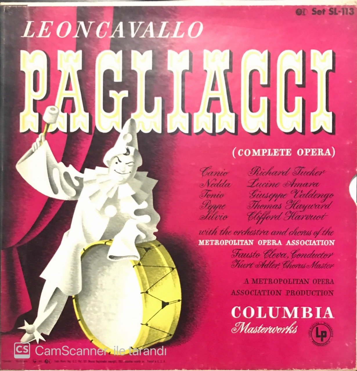 Leoncavallo Pagliacci 2 LP Box Set Plak