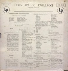 Leoncavallo Pagliacci 2 LP Box Set Plak