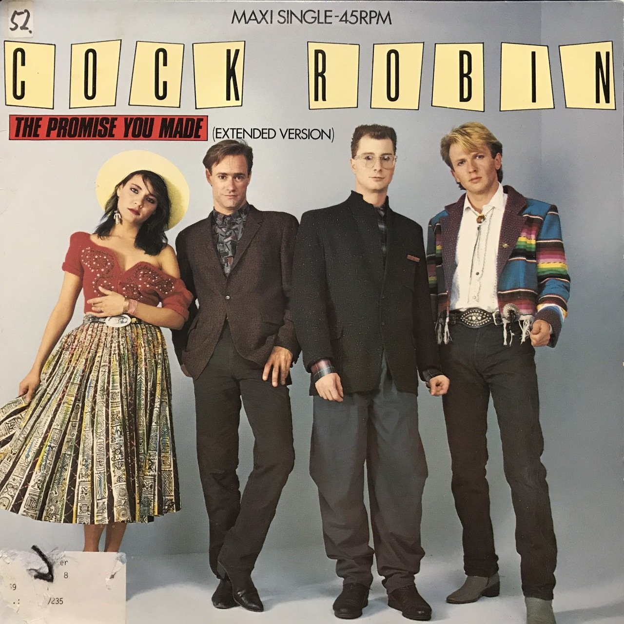 Cock Robin The Promise You Made Maxi Single 45 Rpm LP Plak
