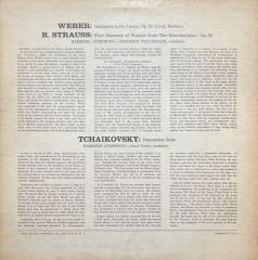 Tchaikovsky Weber R. Strauss LP Plak