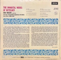 The Immortal Works Of Ketelbey LP Klasik Plak