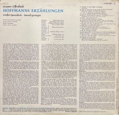 Jacques Offenbach Hoffmans Erzahlungen LP Klasik Plak