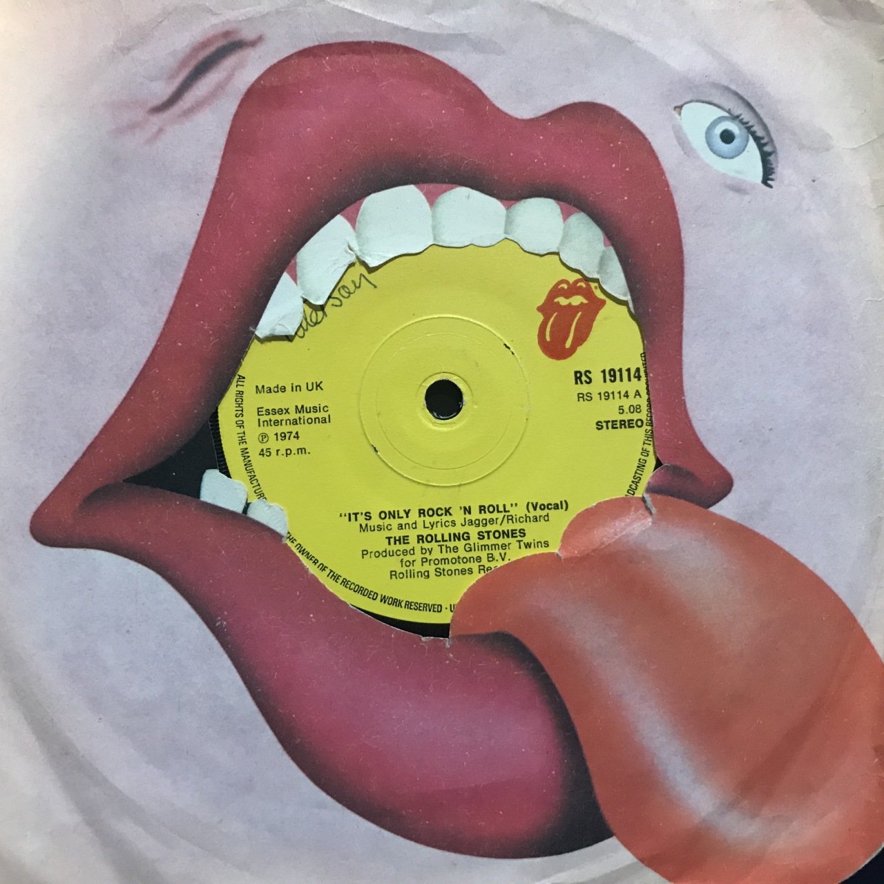 The Rolling Stones It's Only Rock N Roll 45lik Plak