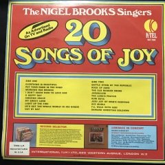 The Nigel Brooks Singers 20 Songs Of Joy LP Plak