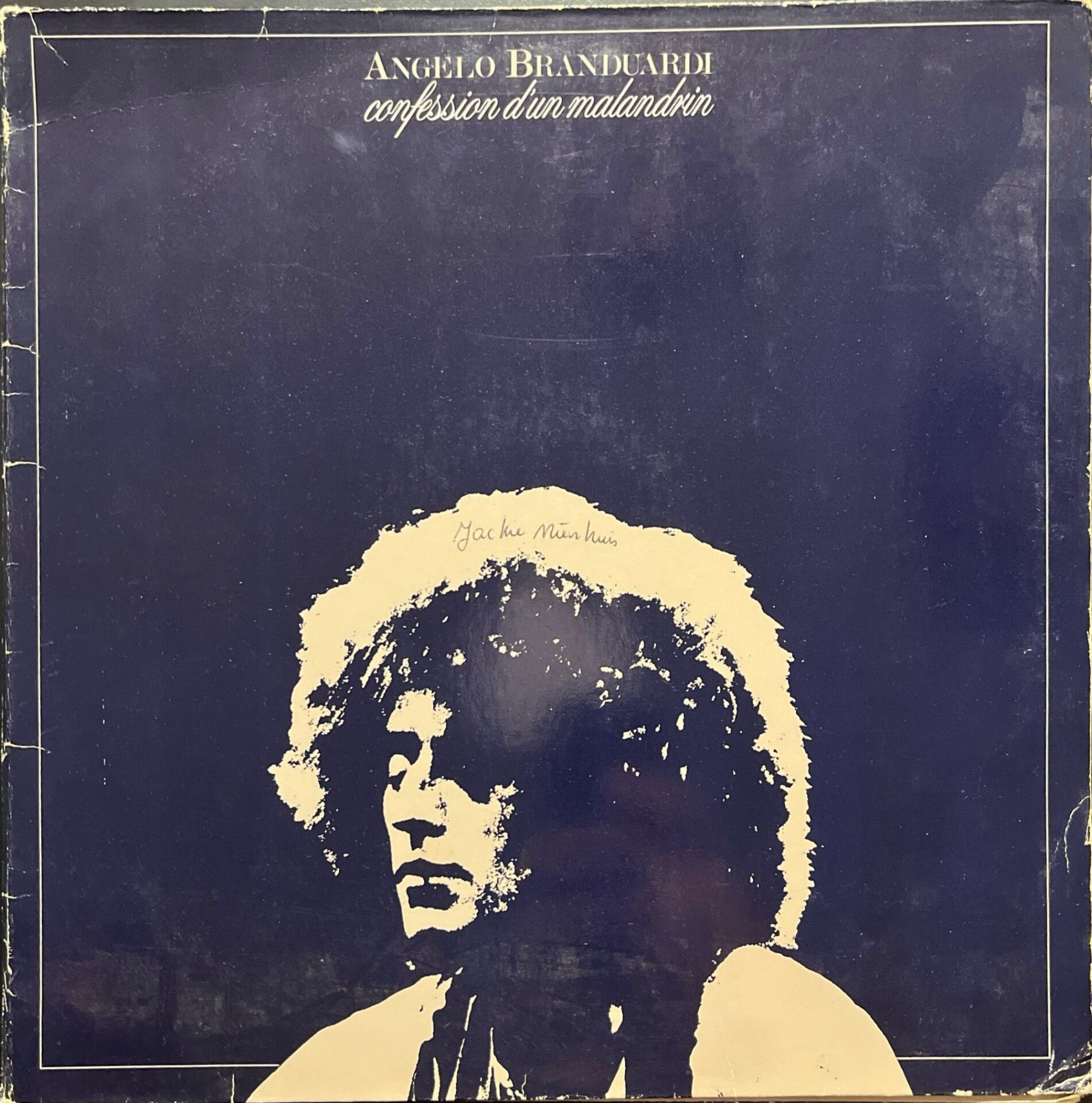 Angelo Branduardi Confession D'un Malandrin Lp Plak