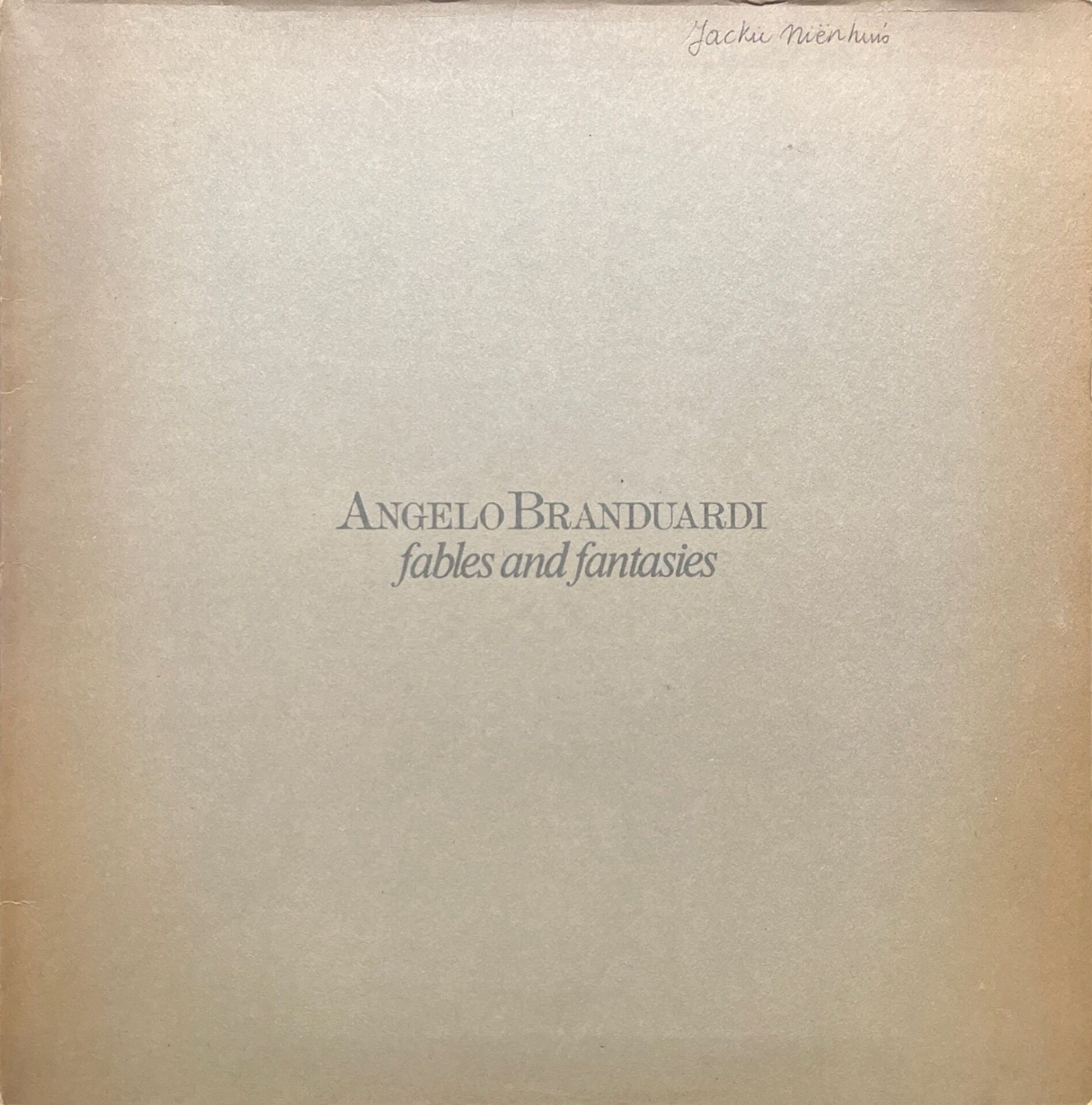 Angelo Branduardi Fables And Fantasies Lp Plak