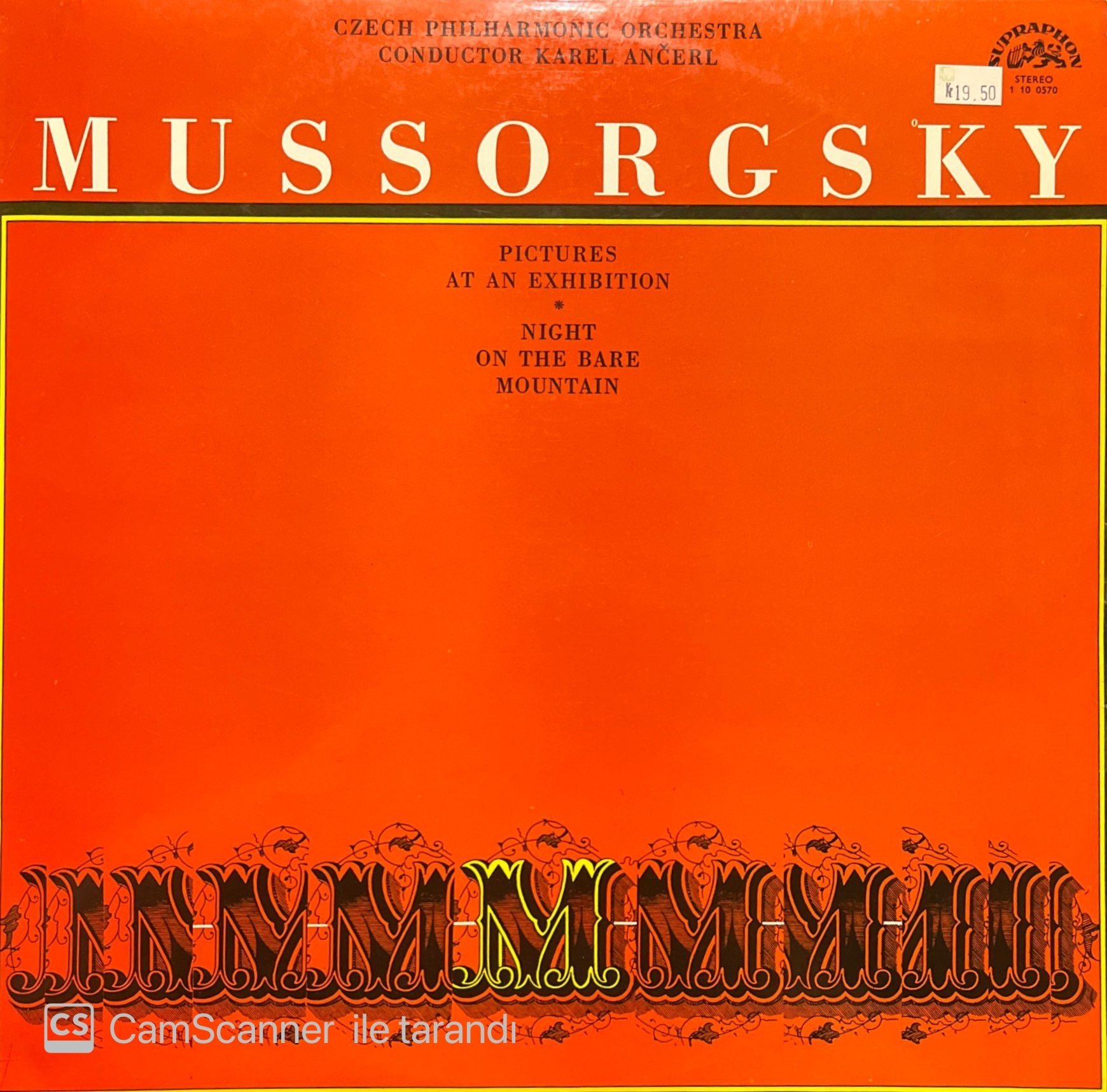 Mussorgsky Pictures At An Exhibition LP Klasik Plak