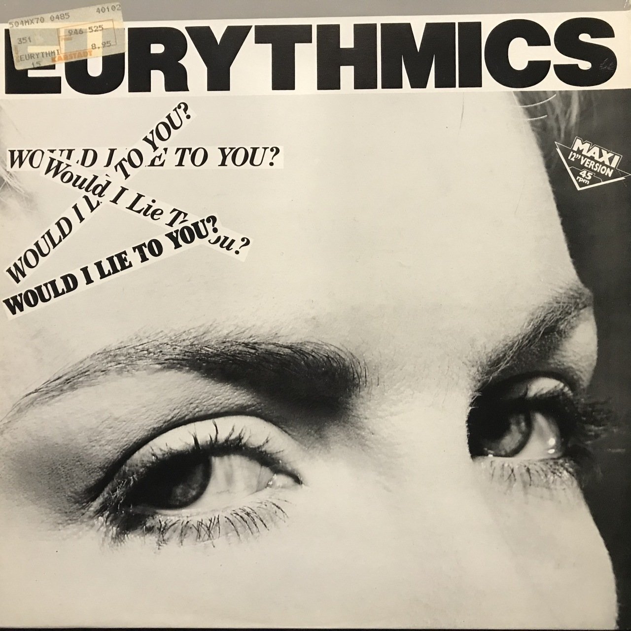 Eurythmics Would I Lie To You 12'' Maxi Single LP Plak