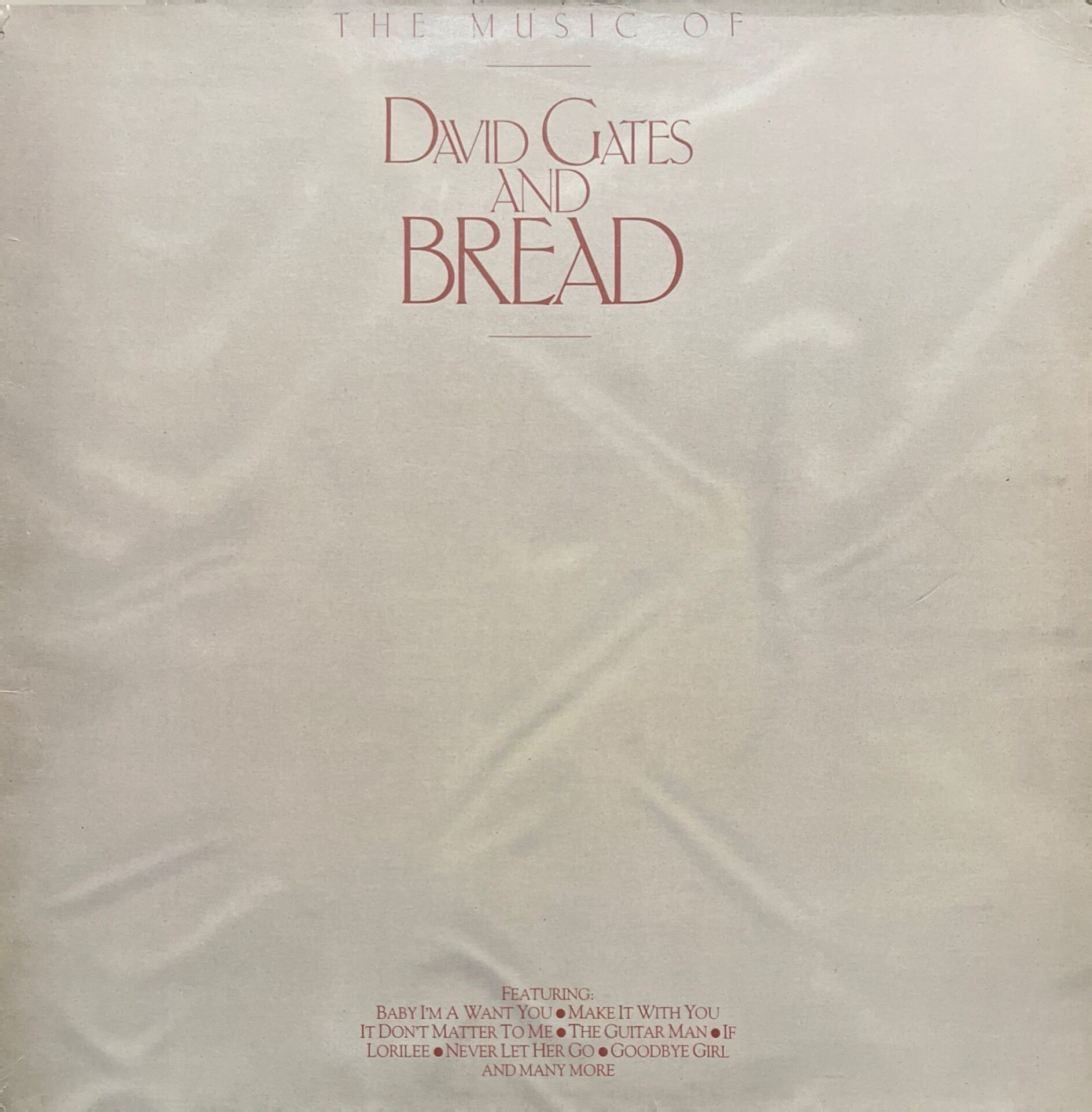 The Music Of David Gates And Bread LP Plak