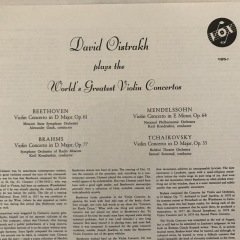 David Oistrakh The Worlds Greatest Violin Concertos 3 LP Klasik Box Set Plak