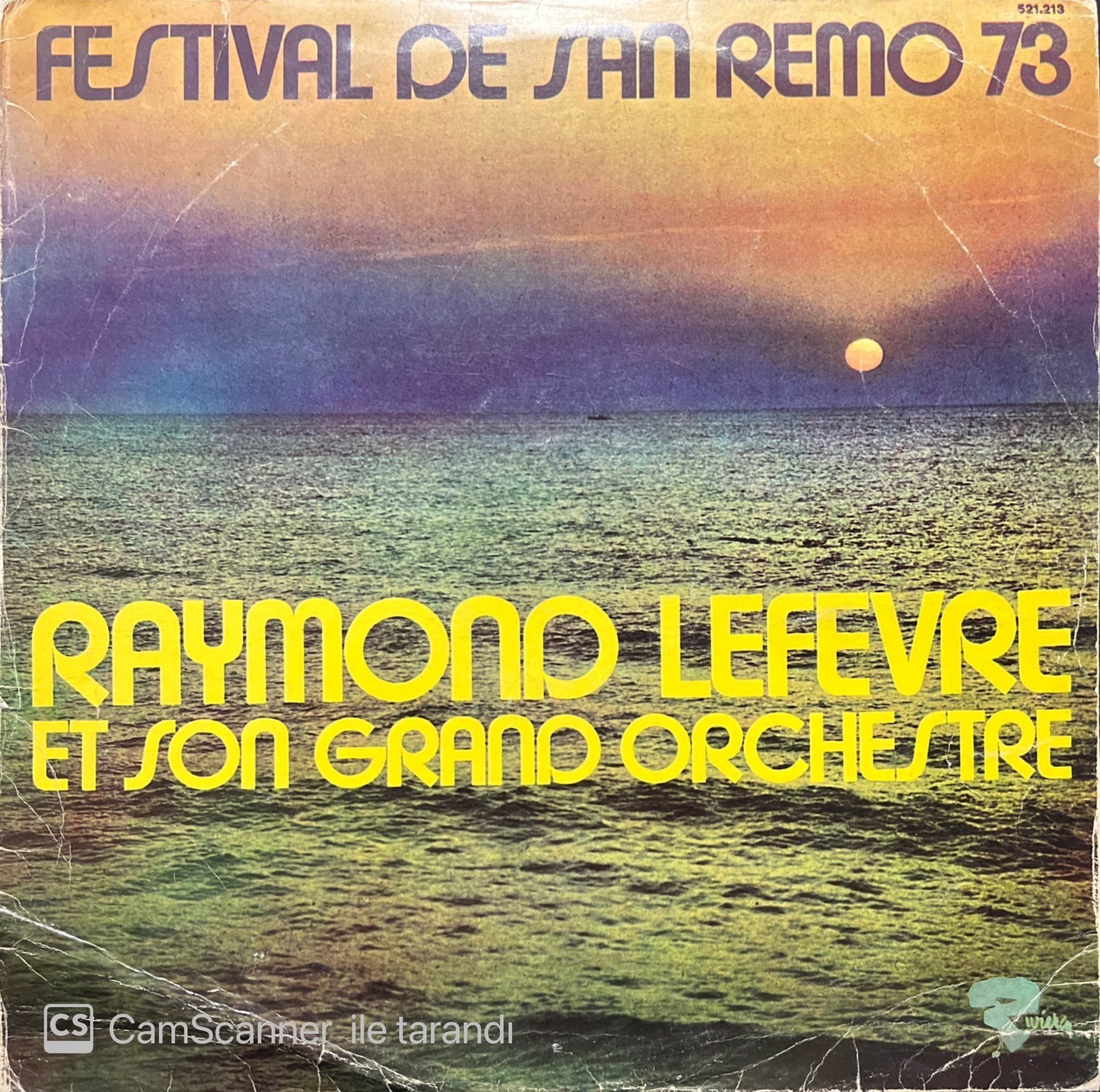 Raymond Levefre Festival De San Remo 73 LP Klasik Plak