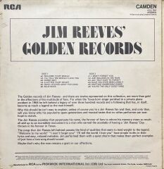 Jim Reeves Golden Records LP Plak