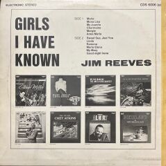 Jim Reeves Girls I Have Known LP Plak
