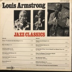 Louis Armstrong Jazz Classics LP Plak