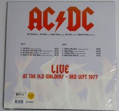 AC DC Live At The Old Waldorf Yeni Baskı LP Plak