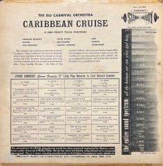 Caribbean Cruise The Rio Carnival Orchestra LP Plak