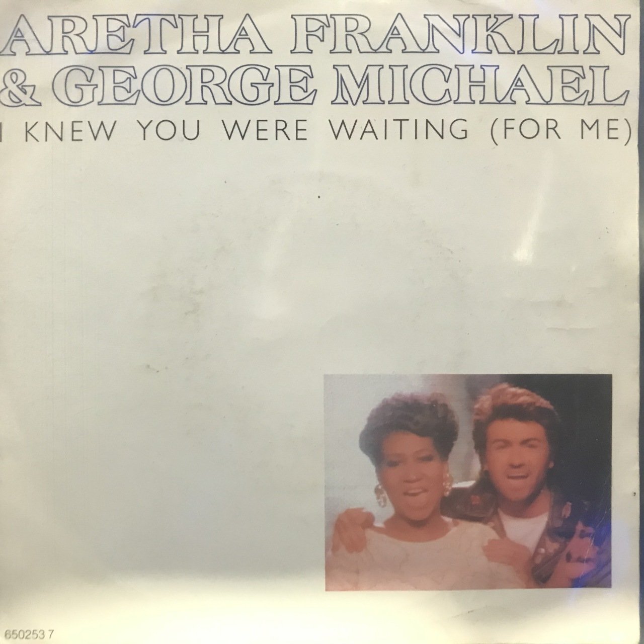 Aretha Franklin & George Michael I Knew You Were Waiting For Me 45lik Plak