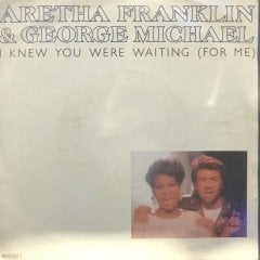 Aretha Franklin & George Michael I Knew You Were Waiting For Me 45lik Plak